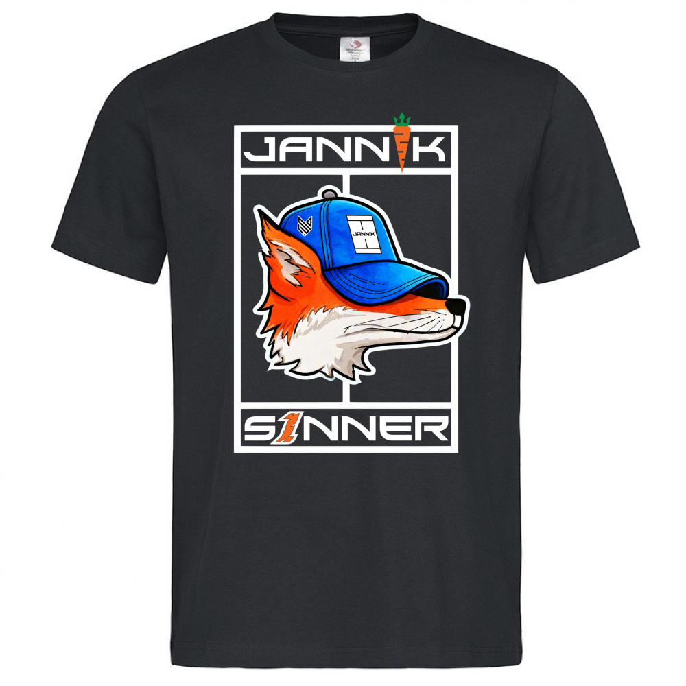 T-Shirt Uomo 🥕The Fox 🦊 - Nera