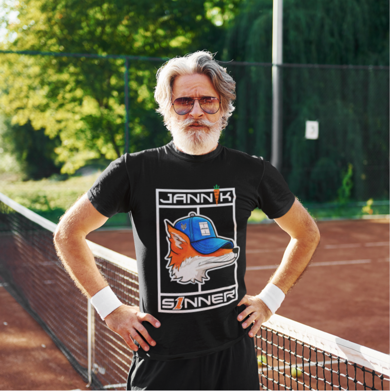 T-Shirt Uomo 🥕The Fox 🦊 - Nera