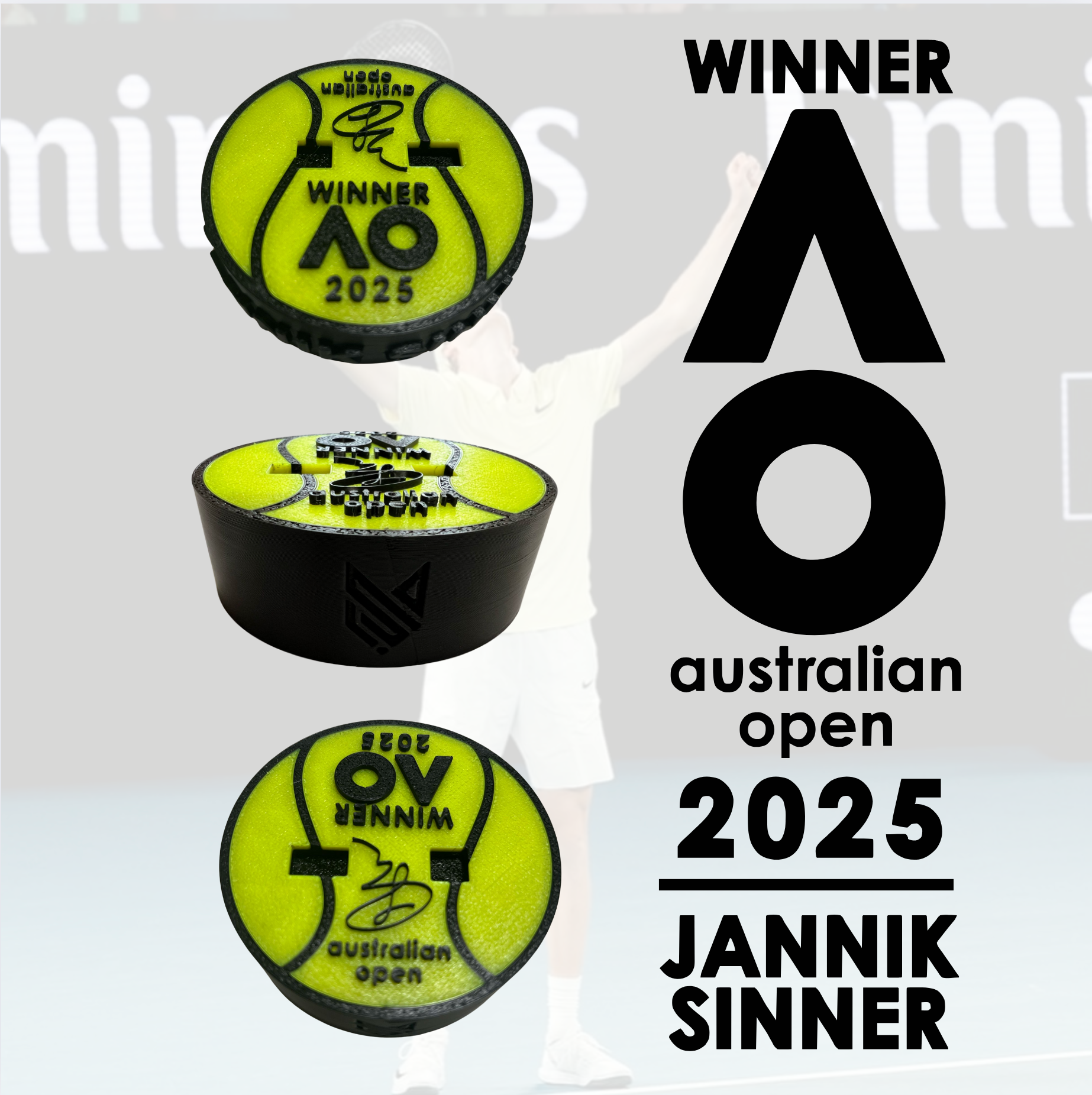 JANNIK SINNER  - WINNER AUSTRALIAN OPEN 2025
