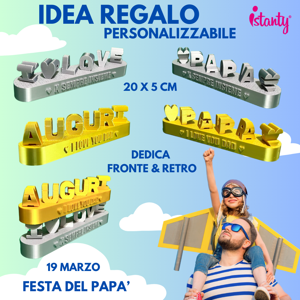 Ambigram 3d | Festa del Papà